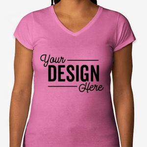 Camiseta de Verano para Mujer, Cuello en V, Corte Regular, Manga Corta, Estampado Floral, Informal, 100% Algodón Suave, Jersey - Product Image 6