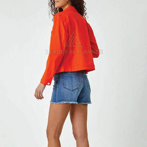 Nouvelle conception, veste en jean pour femme de qualité supérieure, best-seller, couleur unie, streetwear, veste en jean légère pour femme - Product Image 4