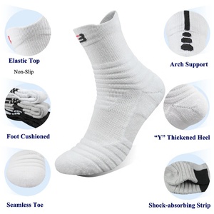 Calcetines Deportivos de Verano al Por Mayor para Hombre y Mujer, Blancos y Negros, de Algodón, Absorbentes de Sudor, de Secado Rápido, Tejidos, con Puño Sólido, Talla Adulto - Product Image 5