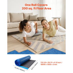 400 m² Accessoires de sol insonorisés robustes, sous-couche pour revêtement de sol stratifié 3 mm, barrière contre la vapeur, film en fibre + PE - Product Image 2
