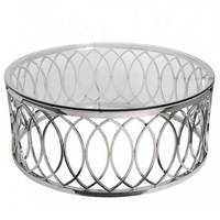 TABLE basse centrale en métal avec plateau supérieur en verre, produit de luxe, meilleures ventes