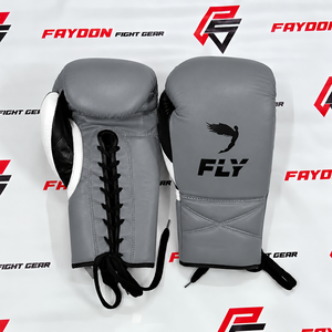 Guantes de Boxeo Rojos Personalizados de Último Modelo, 100% Cuero Genuino, Cómodos para Kickboxing, Sparring, Entrenamiento, con Cordones - Product Image 5