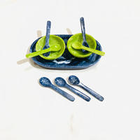 Petits bols à salade en résine vert clair, faits à la main, écologiques, design classique, polis, couleur personnalisée, taille personnalisée