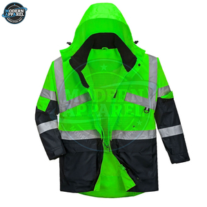 High Quality Men's Reflective Safety <b>Work</b> <b>Jacket</b> <b>Construction</b> Workwear Supports Custom Logo Oem Safety <b>Jacket</b> - Product Image 5