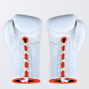 Gants de boxe pour compétition, entraînement professionnel, sparring, vente en gros, à lacets, en cuir véritable - Product Image 5