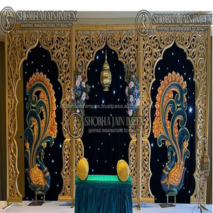 Panel Decorativo Dorado para Bodas Indias, Decoración Moderna, Simple y Duradera para Escenarios - Product Image 1