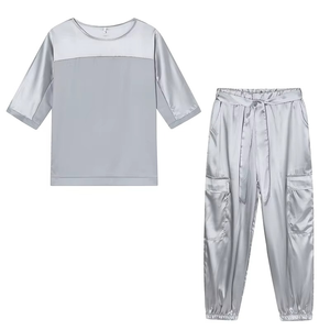 Conjunto Casual de Dos Piezas para Mujer, Estilo Europeo Americano, Nuevo Modelo 2024, Tejido de Punto, Manga Larga, Capucha, Top Corto, Transpirable - Product Image 3