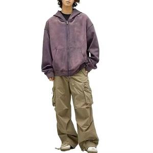 Sudadera con Capucha Extra Grande para Hombre, Lavado Ácido, 450 GSM, Hecha a Medida, Estilo Urbano, Suave, Cómoda y Duradera - Product Image 2