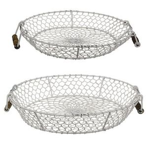Multipurpose Wire Basket For Kitchen <b>Storage</b> Organizer With Strong Metal Frame And Stylish Decorative Finish - Product Image 1