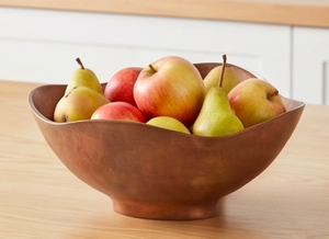 Tazón de Cobre Hecho a Mano, Diseño Minimalista, Metal sin Recubrimiento, Plato para Servir Alimentos, Regalo, Utensilios de Cocina y Vajilla - Product Image 3