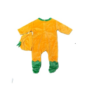 Mono largo informal para niños, color verde y amarillo, traje de Halloween para bebés con logo frontal y botones a presión, proveedor de Bangladesh. - Product Image 1