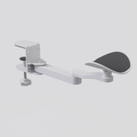 AUKI Repose-bras ergonomique blanc pour bureau d'ordinateur 360 °   Support de Bras de Fixation Rotatif et Réglable pour Bureau