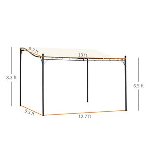 Pergola Gazebo 13FT X 10FT in Acciaio Bianco Crema per Esterni con Telo Resistente alle Intemperie e Fori di Drenaggio - Product Image 3