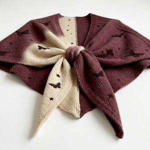 Châle en cachemire tricoté à la main pour femme avec bordure en fourrure de renard véritable – Élégante cape d'hiver pour mariage - Product Image 4