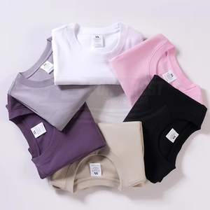 เสื้อยืดคอกลมแขนสั้นผู้ชาย ผ้าฝ้าย ทรงปกติ สวมใส่สบาย สีพื้น ผ้าเจอร์ซีย์ถัก ระบายอากาศได้ดี ดีไซน์เรียบง่าย - Product Image 5