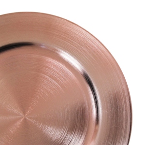 Modern design Rose gold charger plate metal charger plate <b>brushed</b> finish <b>round</b> charger plate offer customization options - Product Image 6