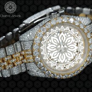 Charm Jewells Luxury Men's Stainless Steel <b>Watch</b> 40mm Round Dial Analog <b>Mechanical</b> Movement Sapphire Crystal Folding Clasp - Product Image 4