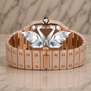 Montre de luxe en moissanite pour homme, entièrement pavée de pierres de moissanite VVS, en acier inoxydable, automatique - Product Image 3