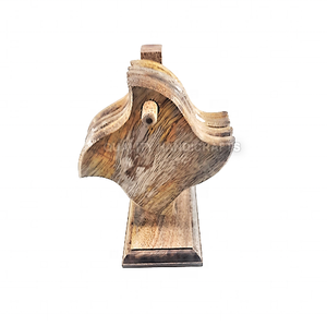 Creative New Design Mango Wood Coasters Holder 4-Piece <b>Set</b> Cup Mats for Drinks <b>Plate</b> Coaster for Beverage Tabletop Accessories - Product Image 3