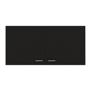 DEPOT E SHOP Salento Armadietto a Muro a Doppia Anta in Carbonio Espresso/Bianco con Due Ripiani, Elegante Soluzione di Archiviazione a Parete - Product Image 3