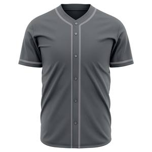 Maillot de baseball à manches courtes personnalisable, Spandex/Coton 220g, impression par transfert thermique, taille plus, unisexe adulte, service OEM - Product Image 6
