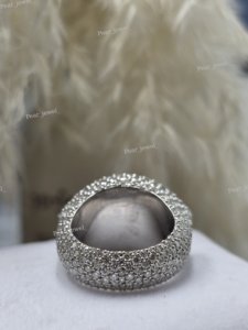 Anillo de Plata de Ley 925 con Baño de Rodio y Moissanita de Corte Brillante en Forma de Ojo, Piedra Central, Regalo de Boda, Unisex - Product Image 2