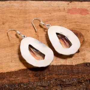 Mystic Fire <b>Quartz</b> Silver Dangle Earrings Vintage Style 925 Sterling Silver Bohemian Handmade Jewelry Gift - Product Image 5