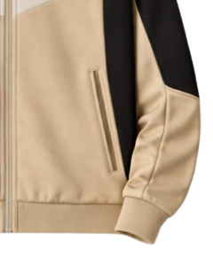 Conjunto Deportivo Personalizado para Hombre en Bloques de Color Amarillo, Chaqueta con Cierre Completo y Pantalones Jogger, Ropa Deportiva Casual, Estilo Urbano - Product Image 3