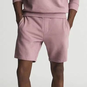 กางเกงขาสั้นคุณภาพสูงสำหรับผู้ชาย ผู้ผลิตตามสั่ง สไตล์ฮิปฮอป ล้างสีแบบซันเฟด สโตนเอซิดวอช เอวกลาง สีพื้น - Product Image 2