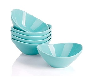 Turquoise <b>Ceramic</b> <b>Bowls</b> Minimalist Design Polished Finish Stackable for Food <b>Serving</b> Home Use - Product Image 1
