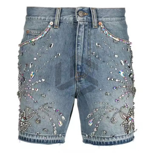 Shorts en jean vintage d'été pour hommes, coupe bootcut, taille mi-haute, couleurs et tailles personnalisables, fabriqués au Pakistan - Product Image 2