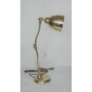 Lampe de bureau vintage à bras articulé réglable en laiton et argent, style industriel, pour bureau de direction, hôtel de luxe - Product Image 3