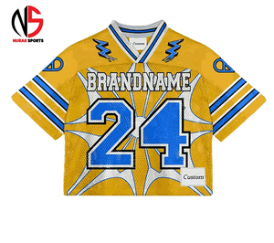 <b>Top</b> Quality <b>Men's</b> Printed Mesh Boxy Jersey Eco-Friendly Lightweight Breathable V-neck Boxy Fit Streetwear Custom Logo OEM 2026 - Product Image 2