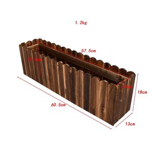 Pot de fleurs en bois, boîte à plantes rectangulaire, conteneur de jardin de bureau pour la maison, le bureau, la fenêtre, la décoration extérieure - Product Image 5