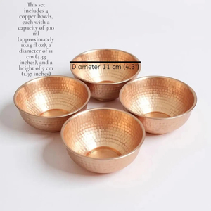 Tazón de Cobre Natural Clásico para Servir, Tazón para Ensalada de Estilo Mid-Century, Tazón Redondo Decorativo de Metal para Fines Decorativos - Product Image 1