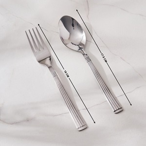 Elegant Stainless Steel Spoon And Fork Set High Mirror Polish Rust Resistant <b>Flatware</b> Wedding Dinnerware - Product Image 4