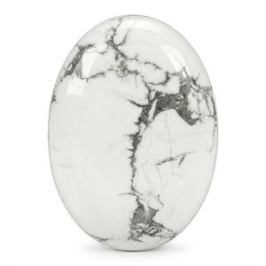 Natural White Howlite Palm Stones Polished Healing Crystals Smooth <b>Worry</b> <b>Stone</b> For Meditation Stress Relief Anxiety And Decor - Product Image 1