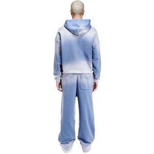 Conjunto Deportivo para Hombre con Capucha y Cremallera Completa, Sudadera y Pantalones de Color Degradado, Corte Holgado, 100% Algodón, Ropa Casual de Otoño - Product Image 6