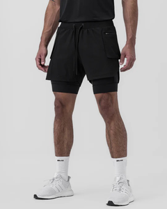 2026 Wida Sport 2-in-1 Men's Low Waist <b>Drawstring</b> Woven Gym Running Shorts Lightweight Breathable - Product Image 1