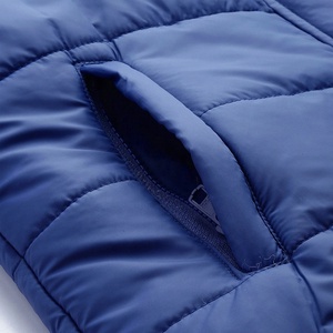 Women's <b>Quilted</b> <b>Jacket</b> With White Color Block Stand Collar Full Sleeve Button Closure Autumn Wear - Product Image 4