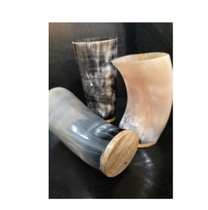 <b>Handmade</b> Modern Round Horn Glass with Shiny Polished Best Selling 100% Buffalo Horn for Home Decoration - Product Image 5