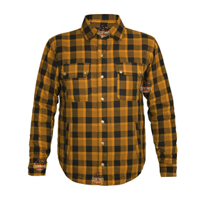 เสื้อเชิ้ตขี่มอเตอร์ไซค์ LAZIB MOTO แขนยาวลายสก็อต ผ้าแฟลนเนล ระบายอากาศได้ดี ปักโลโก้ ใส่ได้ทุกฤดู - Product Image 1