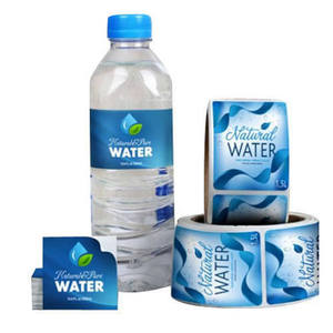 Premium Bisleri Mineral Water Bottle BOPP Label Printing Custom Waterproof Self Adhesive Beverage Bottle Labels - Product Image 1