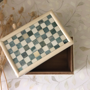 Caja de Joyería para Mujer y Niña, con Incrustaciones de Hueso, Caja de Almacenamiento de Joyas, Caja Decorativa para el Hogar, para Guardar Objetos - Product Image 2