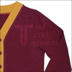 เสื้อคาร์ดิแกนถักปักลายคุณภาพสูงสำหรับทุกเพศ สวมใส่สบายในฤดูใบไม้ร่วงและฤดูหนาว ป้องกันรอยยับ คอลเลคชั่น Sororities แบบแพทช์เวิร์ค คอ halter - Product Image 3