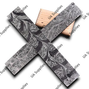 Acier Damas forgé à la main, qualité supérieure, vente en gros, DIY OEM/ODM, manche pleine longueur, motif mosaïque Damas Plume de Palmier - Product Image 6