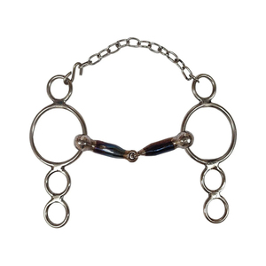 Mors de cheval en acier inoxydable pour l'équitation, mors de levage toutes races, anneau de salive, finition boule, super léger, conception durable - Product Image 1