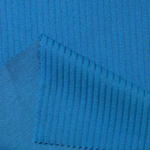 Tela de Punto Grueso Francesa Personalizada, 57% Algodón, 38% Poliéster, 5% Elastano, Elástica, Lisa, Oscura, CVC RIB para Niñas - Product Image 6