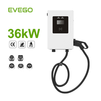 Chargeur mural DC EVEGO Factory VIN/MAC Address Charging 200A 36kW CCS1/CCS2/GBT à courant réglable APP/RFID/OCPP 2.0.1