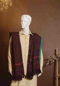 Châle en laine pour homme, service OEM, faible MOQ, couleur unie, châle d'hiver respirant en laine, taille personnalisable, approvisionnement direct usine - Product Image 3
